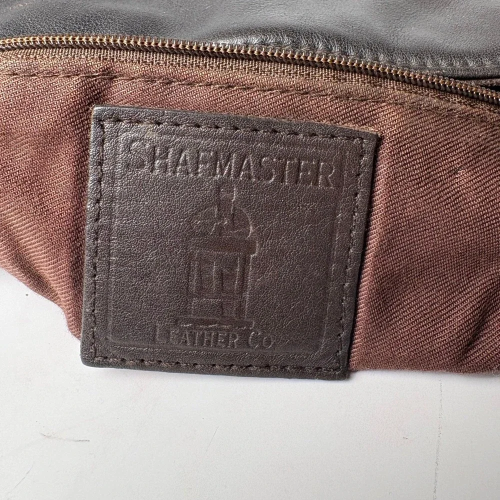 Vintage Shafmaster Leather‎ Loft Dark Brown Shoulder Bag Crossbody Tassel Accent